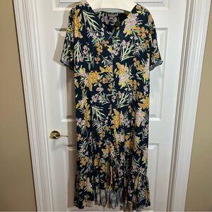 Avenue Tropical Floral Print Dress